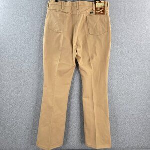 Vintage Wrangler Pants Men 38x32 Medium Khaki Twill 70s 80s Talon New Dead Stock